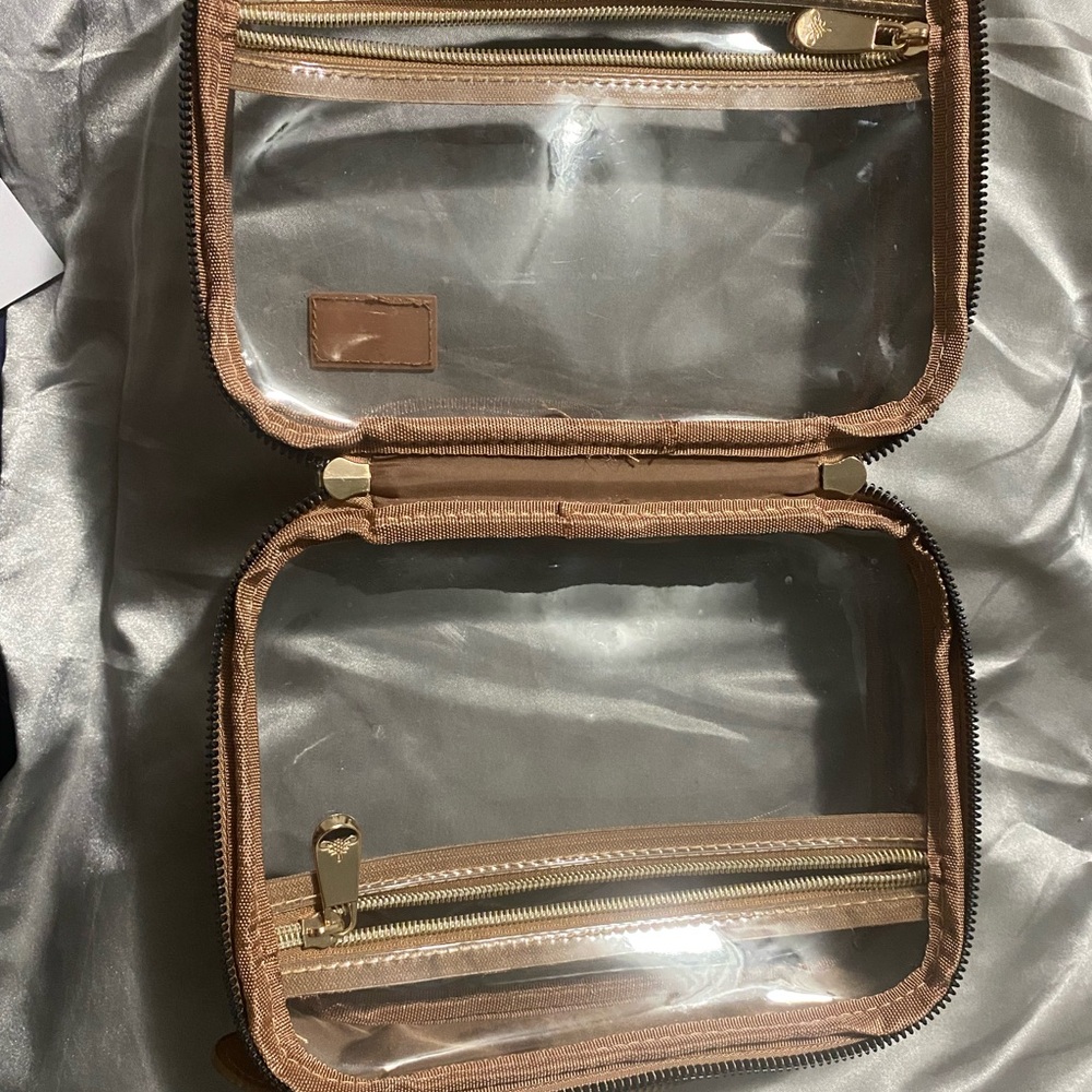 Clear double zip Makeup /Toiletry Bag
